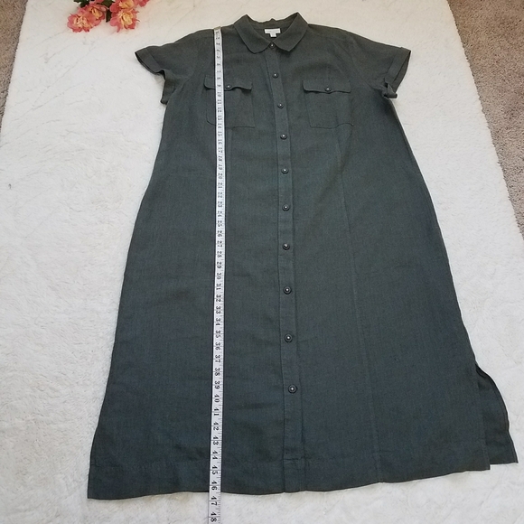 J. Jill Love Linen Shirt Dress - Picture 3 of 9